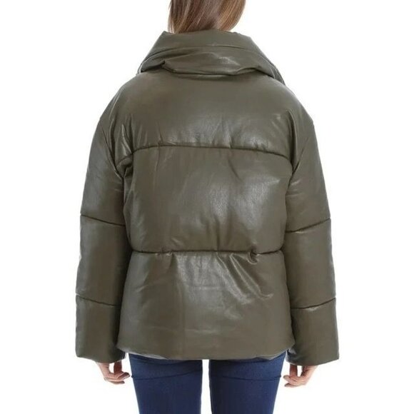 Bagatelle NYC Vegan Leather Puffer Jacket Coat - Picture 2 of 5